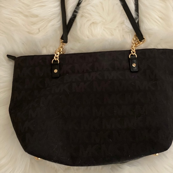 Michael Kors Black Monogram Logo Tote - Picture 1 of 8